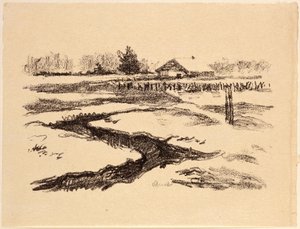 Besneeuwde greppels door Hermann Struck